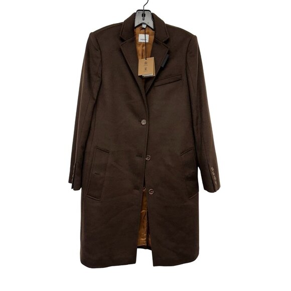 Burberry Jackets & Blazers - Burberry Women’s Bramley Wool Cashmere Coat Dark Mocha US04